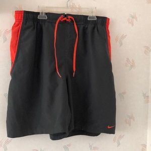 Nike Mens swim shorts/trunks Orange/Gray size L